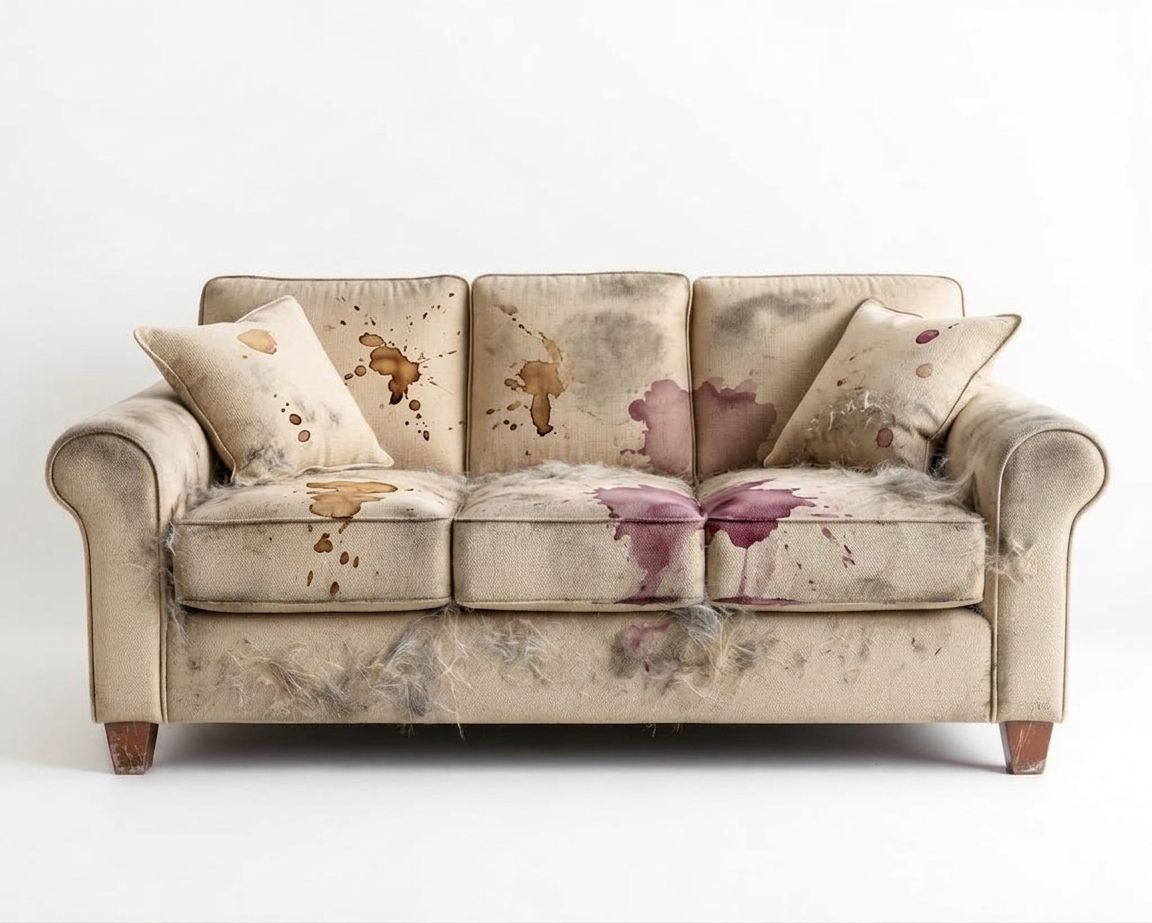 Sofas — before cleaning