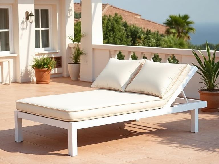 Sunbed with pad — Terrace furniture deep cleaning